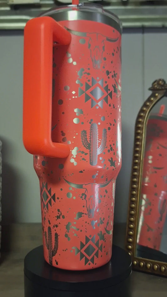 40 oz. Western Tumbler - Off Brand