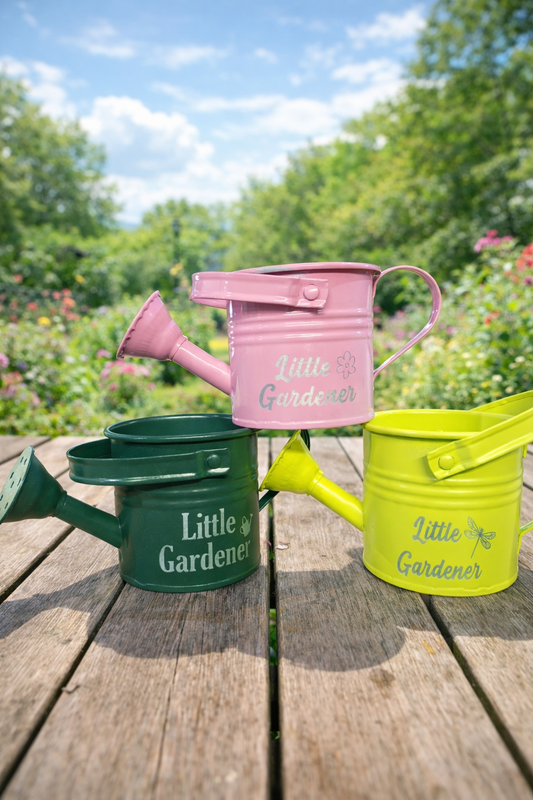 Pink, Dark Green, Light Green Mini Watering Cans